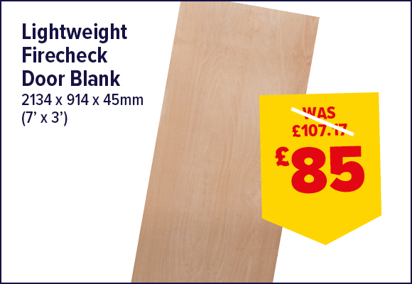 Lightweight Firecheck Door Blank 2134 x 914mm (7' x 3')