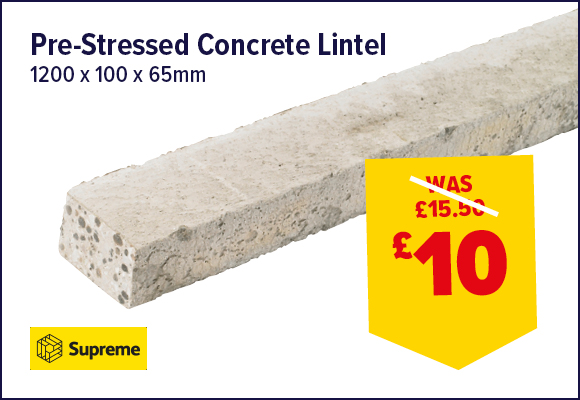 Supreme Prestressed Concrete Lintel 100mm width