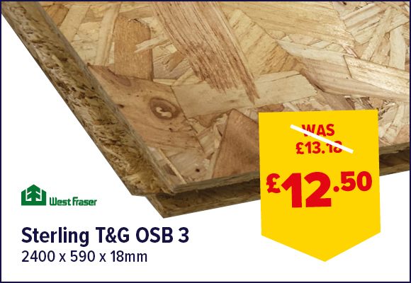 SterlingOSB Zero T&G Board 2400 x 590 x 18mm TG4 FSC®