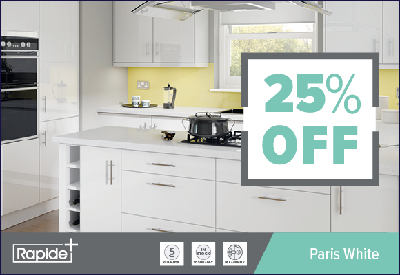 Paris White Self-Assembly Kitchen