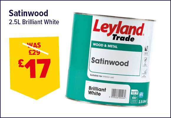 Leyland Trade Satinwood Brilliant White 2.5L