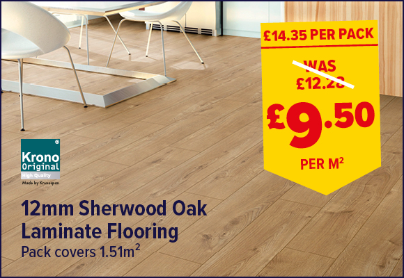 Krono Eurohome Sherwood Oak 12mm Laminate Flooring 1.51m²