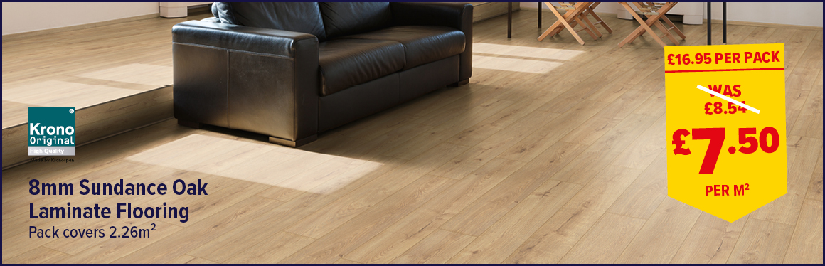 Krono Eurohome Sundance Oak 8mm Laminate Flooring 2.26m²