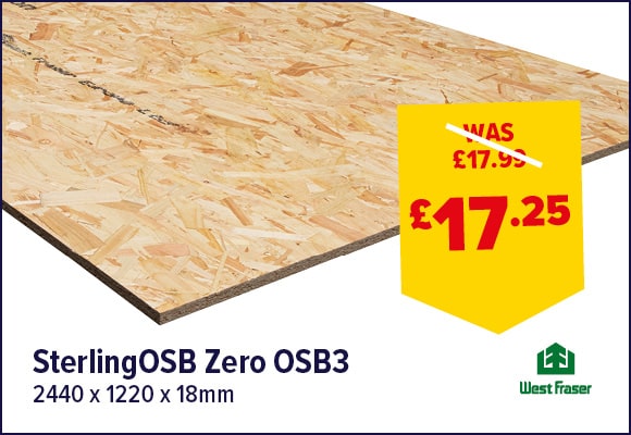 SterlingOSB Zero OSB3 Board 2440 x 1220 x 18mm FSC®