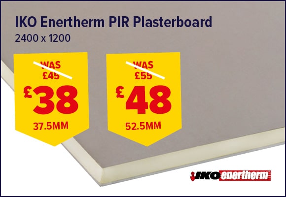 IKO Enertherm Insulated PIR Plasterboard 2400 x 1200mm