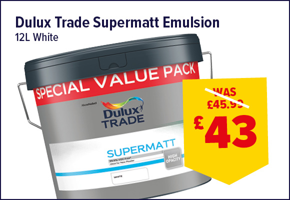 Dulux Trade Supermatt White Emulsion 12L