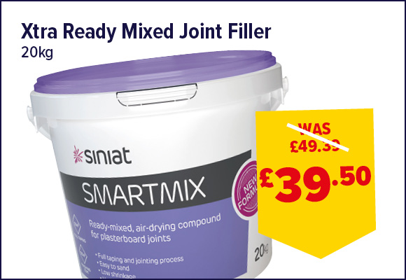 Siniat Smartmix Xtra Ready Mixed Joint Filler 20kg