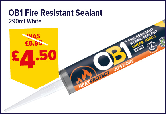 OB1 Fire Resistant Hybrid Sealant 290ml White