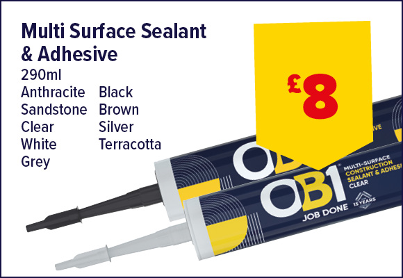 OB1 Multi-Surface Construction Sealant & Adhesive 290ml