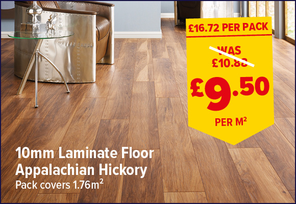 Krono Atlantic Appalachian Hickory 10mm Moisture-Resistant Laminate Flooring 1.76m²