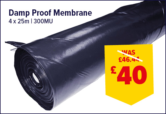 Damp Proof Membrane 300MU 4 x 25m