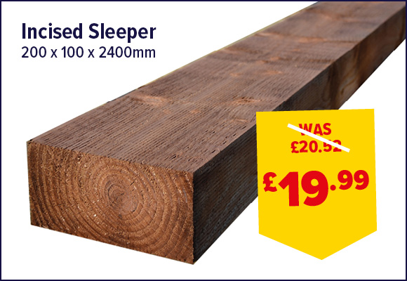 Incised Brown Sleeper UC4 200 x 100 x 2400mm