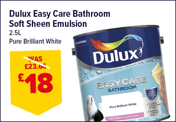 Dulux Easycare Bathroom Paint White 2.5L