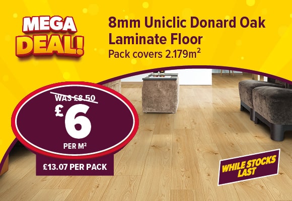 Oak 8mm Uniclic Laminate Flooring