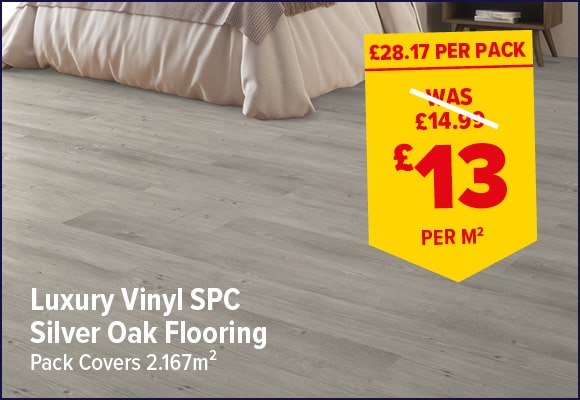 Luxury Rigid Click Silver Oak SPC Vinyl Flooring