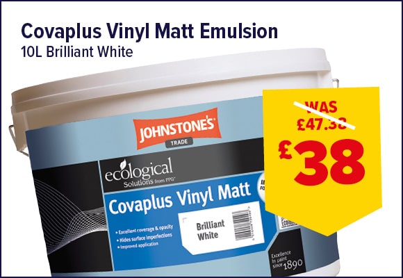 Johnstones Covaplus Vinyl Matt Emulsion Brilliant White 10L