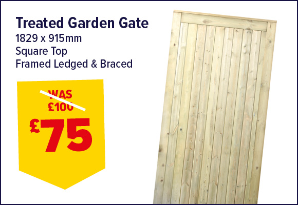 Framed Ledged & Braced Gate 1829 x 915mm (6' x 3') FSC