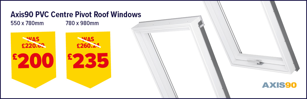 Axis90 White PVC Centre Pivot Roof Window