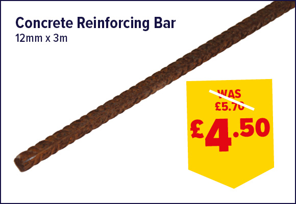 Concrete Reinforcing Bar 12mm x 3m