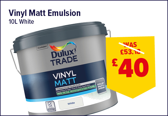 Dulux Trade Vinyl Matt Emulsion White 10L