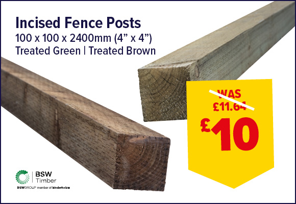 Incised Fence Post Treated 100 x 100mm FSC®