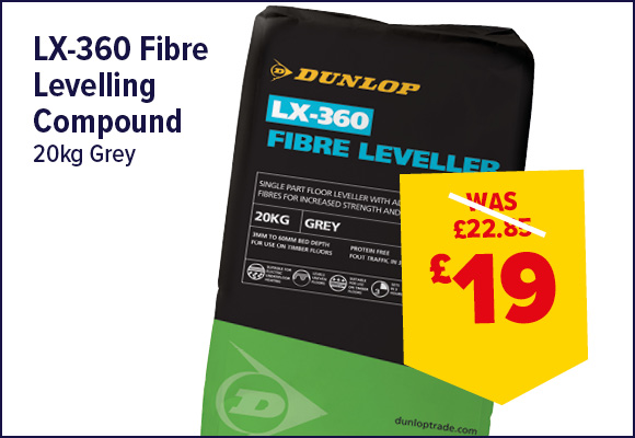 Dunlop LX-360 Fibre Leveller Levelling Compound Grey 20kg