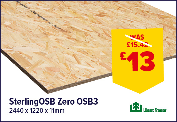 SterlingOSB Zero OSB3 Board 2440 x 1220 x 11mm FSC®