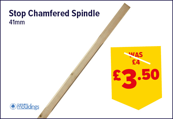 Decking Treated Stop Chamfered Spindle 41 x 41 x 895mm PEFC
