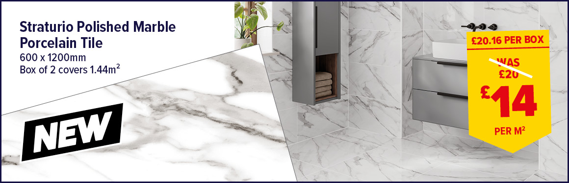 Straturio Marble Polished Porcelain Wall & Floor Tile 600 x 1200mm
