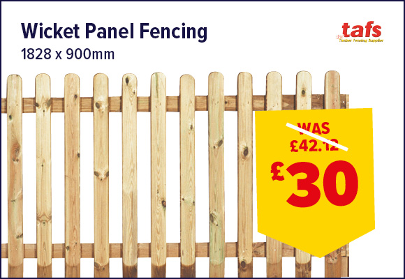 Wicket Fence Panel Rounded Top 1829 x 900mm (6' x 3') FSC®