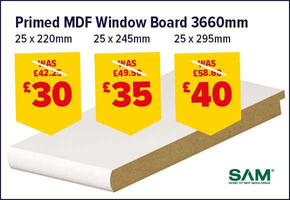 Primed MDF Window Board FSC®