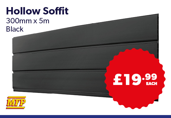 Hollow Soffit Board Black