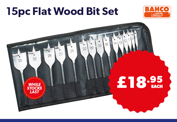 Flat Wood Bit Set
