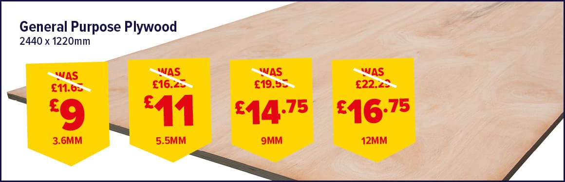 General Purpose Plywood 2440 x 1220mm