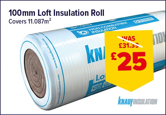 Knauf Insulation Loft Roll 44 100mm 11.087m²