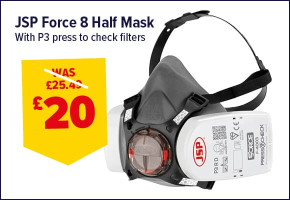 Force® 8 Half Face Mask with P3 PressToCheck™ Filters