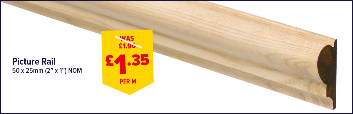 Picture Rail 50 x 25mm (2