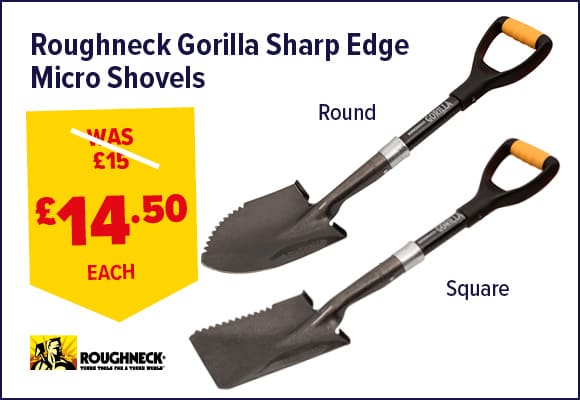Roughneck Gorilla Sharp Edge Micro Shovels