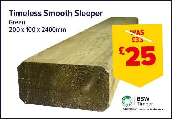 Timeless Smooth Sleeper Green 200 x 100 x 2400mm FSC®