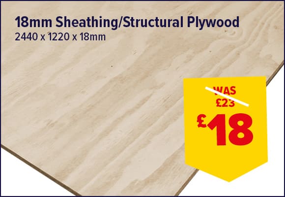 Sheathing Plywood 1220 x 2440 x 18mm