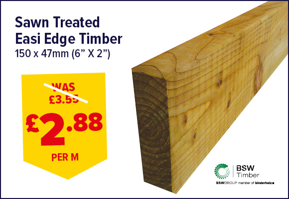 Sawn Treated Easi Edge 150 x 47mm (6