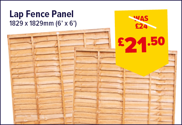 Lap Fence Panel 1829 x 1829mm (6' x 6') FSC®