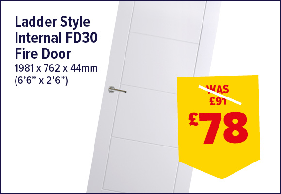 Ladder Style Internal Fire Door FD30 1981 x 762 x 44mm (6'6