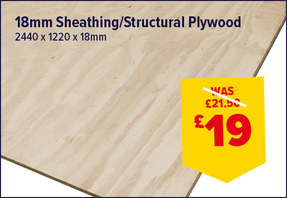Sheathing Plywood 1220 x 2440 x 18mm