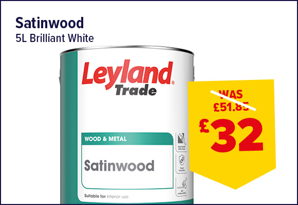 Leyland Trade Satinwood Brilliant White 5L