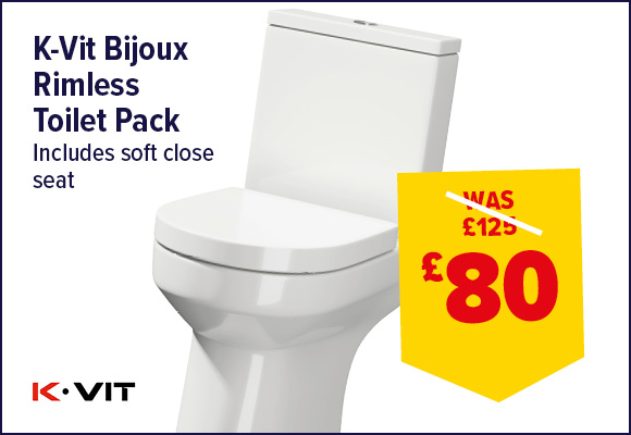K-Vit Bijoux Rimless Toilet Pack with Soft-Close Seat