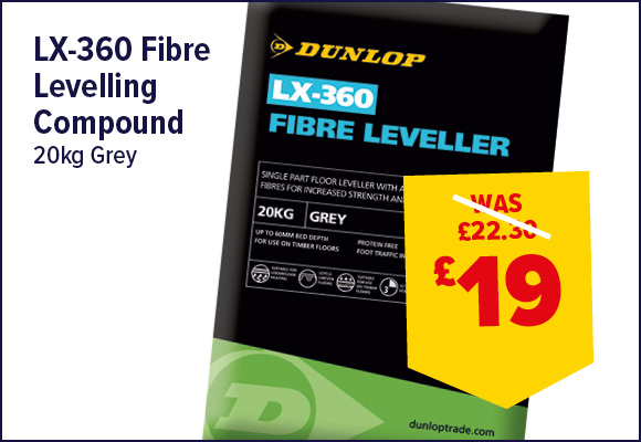 Dunlop LX-360 Fibre Leveller Levelling Compound Grey 20kg