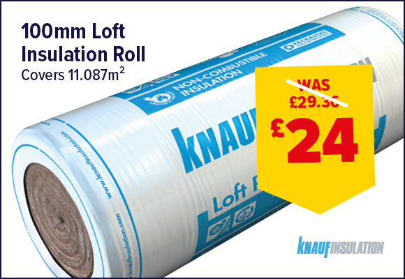 Knauf Insulation Loft Roll 44 100mm 11.087m²