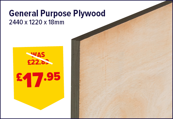 General Purpose Plywood 2440 x 1220 x 18mm