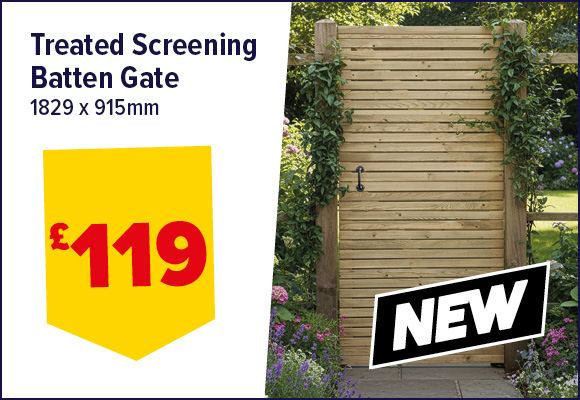Treated Screening Batten Gate